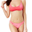 California Waves Velvet Bralette Bikini Top in Pink