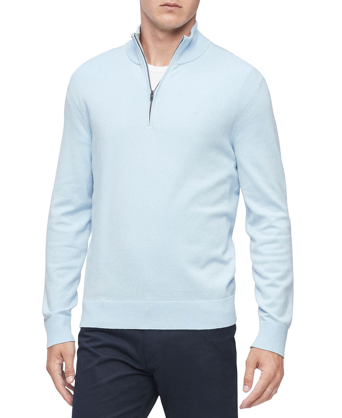 Calvin Klein 1/4-zip Sweater Cerulean