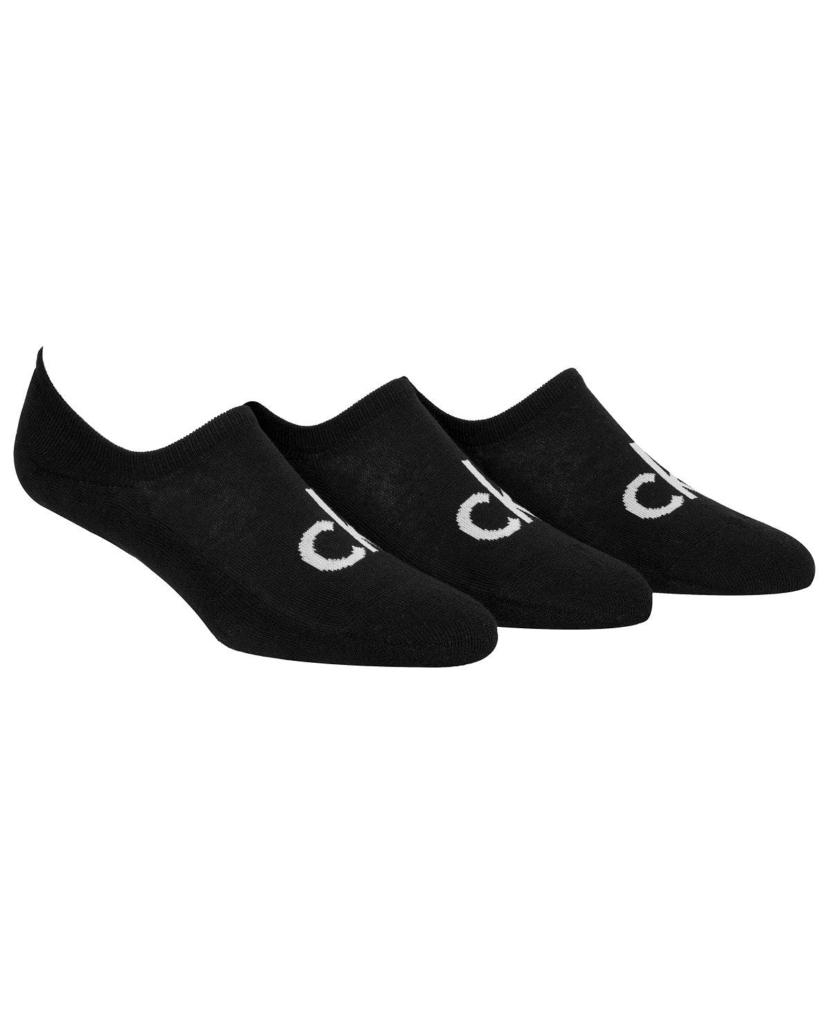 Calvin Klein 3-pk. Cushioned Logo Liner Socks Black