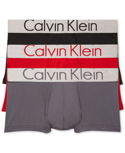 Calvin Klein 3-pk. Steel Low-rise Trunks Black/Red/Cement thumbnail 1