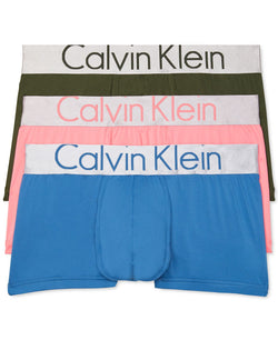 Calvin Klein 3-pk. Steel Low-rise Trunks Green/Pink/Blue thumbnail 1
