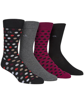 Calvin Klein 4-pk. Crew Socks Red Dot