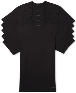 Calvin Klein 5-pk. Cotton Classics Crew Neck Slim Fit Undershirts Black thumbnail 1