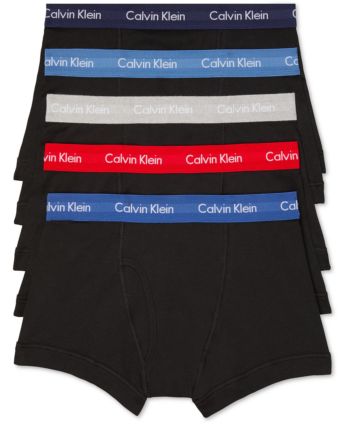 Calvin Klein 5-pk. Cotton Classics Trunks Black/Temper/Lt.Grey