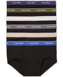 Calvin Klein 6-pk. Cotton Classic Briefs Black W/ Multicolor Waistband thumbnail 1