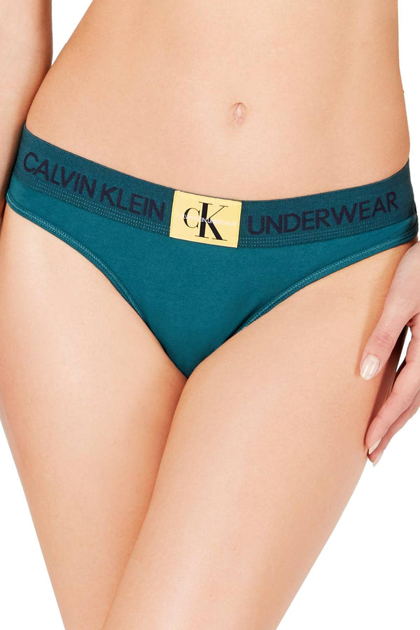 Calvin Klein Antithesis Green Monogram Waist Thong