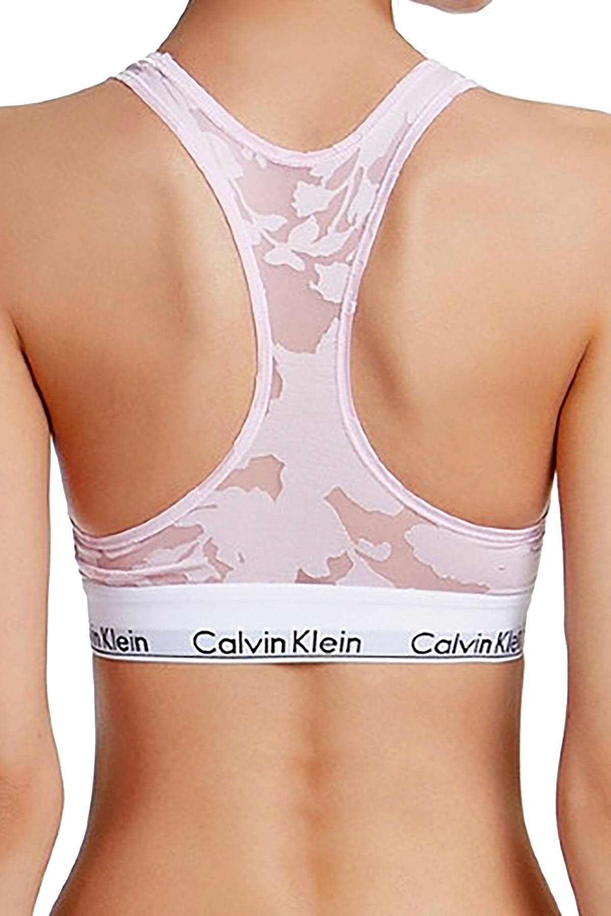 Calvin Klein Aurelie Floral Burnout Modern Printed Unlined Modal Blend Bralette