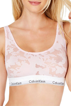 Calvin Klein Aurelie Floral Burnout Modern Printed Unlined Modal Blend Bralette thumbnail 1