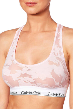 Calvin Klein Aurelie Floral Burnout Modern Printed Unlined Modal Blend Bralette thumbnail 3