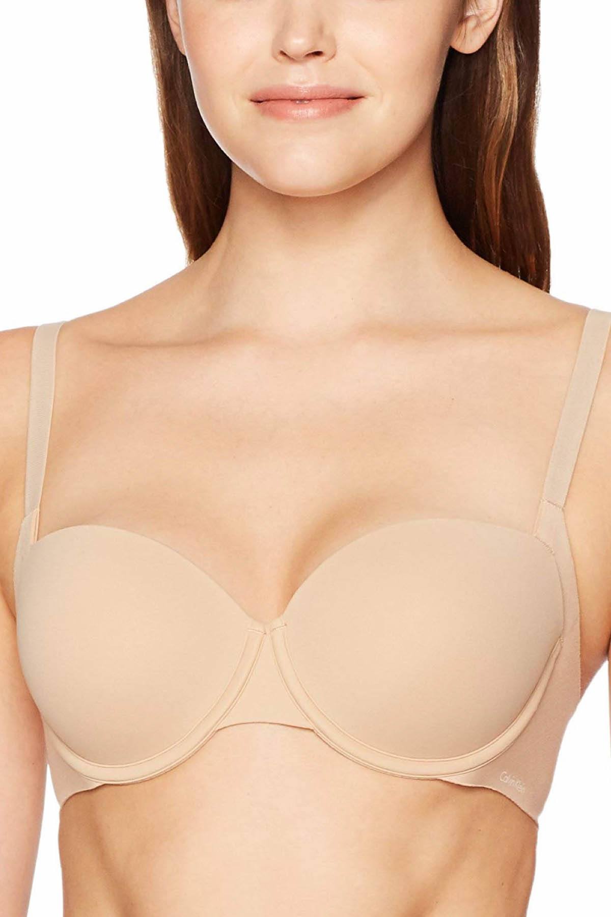 Calvin Klein Bare-Nude Invisible-Seam Balconette Bra