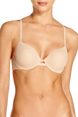 Calvin Klein Bare-Nude Perfectly Fit Lace/Mesh Full-Coverage Bra thumbnail 1