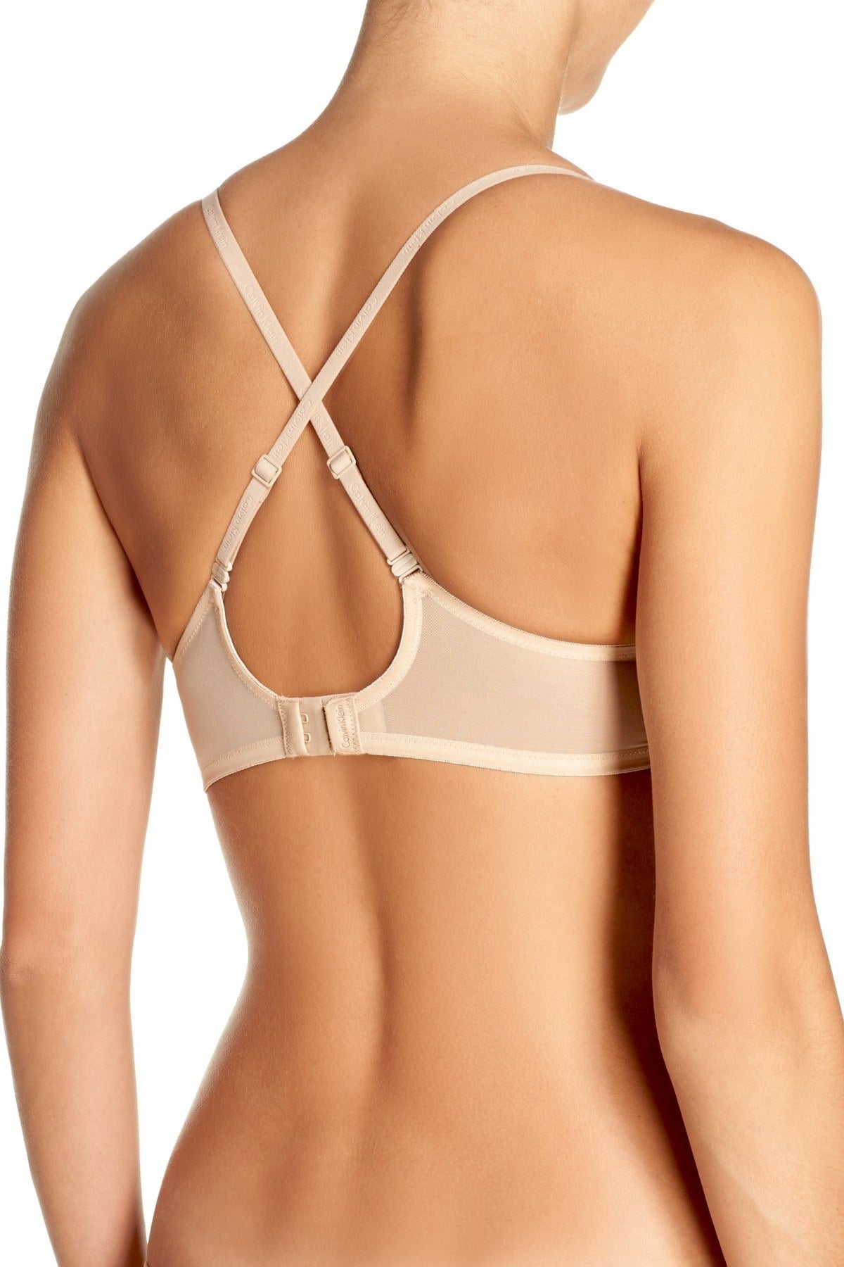 Calvin Klein Bare-Nude Perfectly Fit Lace/Mesh Full-Coverage Bra