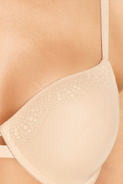 Calvin Klein Bare-Nude Perfectly Fit Lace/Mesh Full-Coverage Bra thumbnail 3