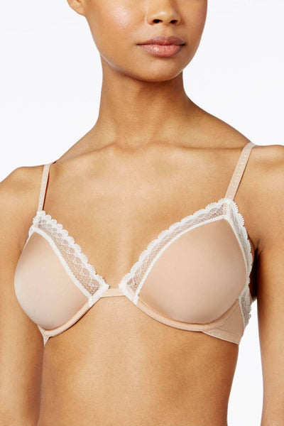 Calvin Klein Bare-Nude Signature Lace-Trim Bra