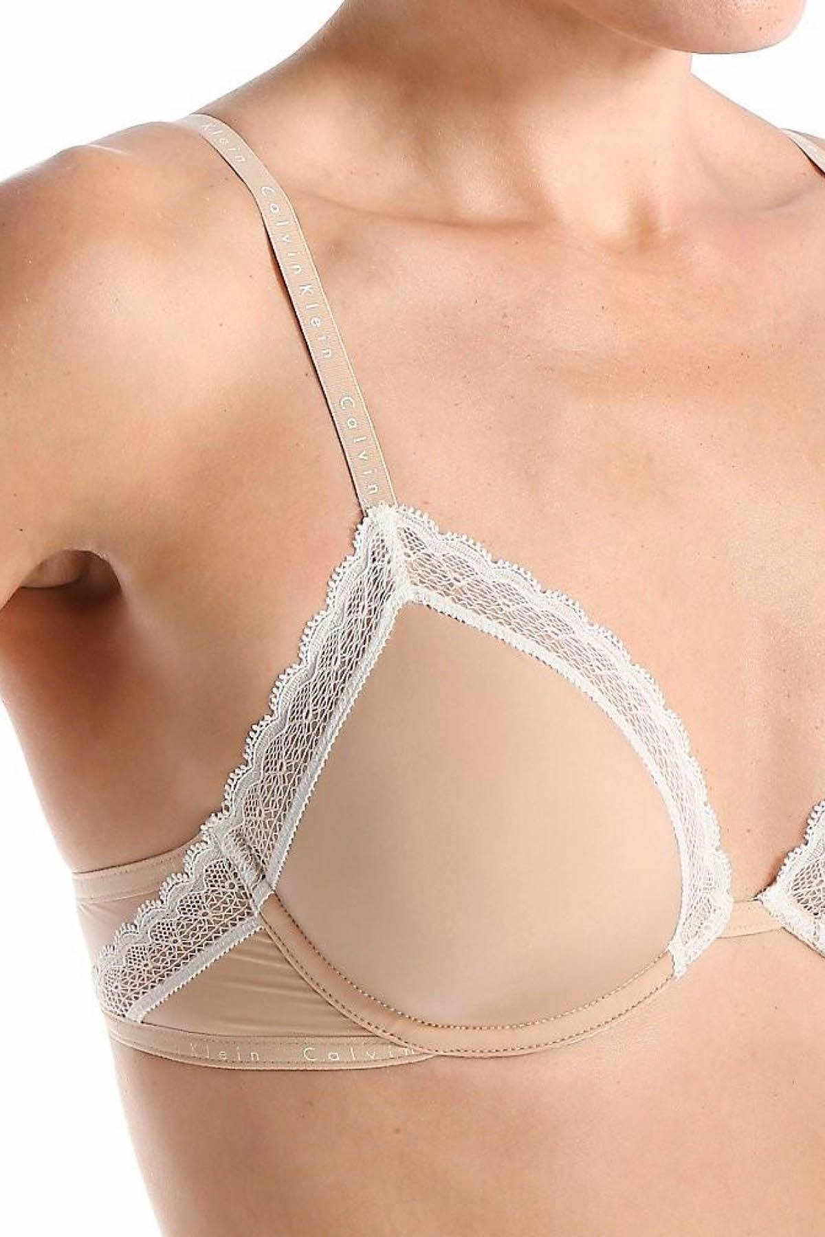 Calvin Klein Bare-Nude Signature Lace-Trim Bra
