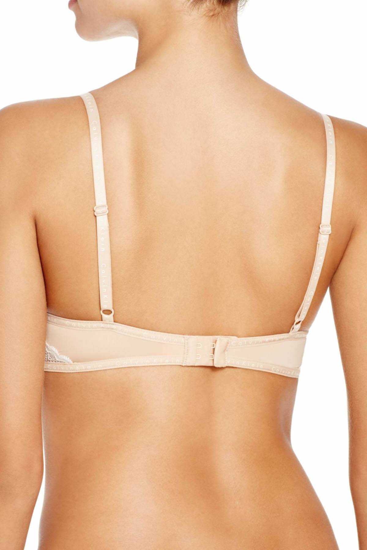 Calvin Klein Bare-Nude Signature Lace-Trim Bra