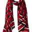 Calvin Klein Barn Red Leopard Pleated Scarf