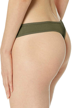 Calvin Klein Beetle-Green Form Cotton Thong thumbnail 2