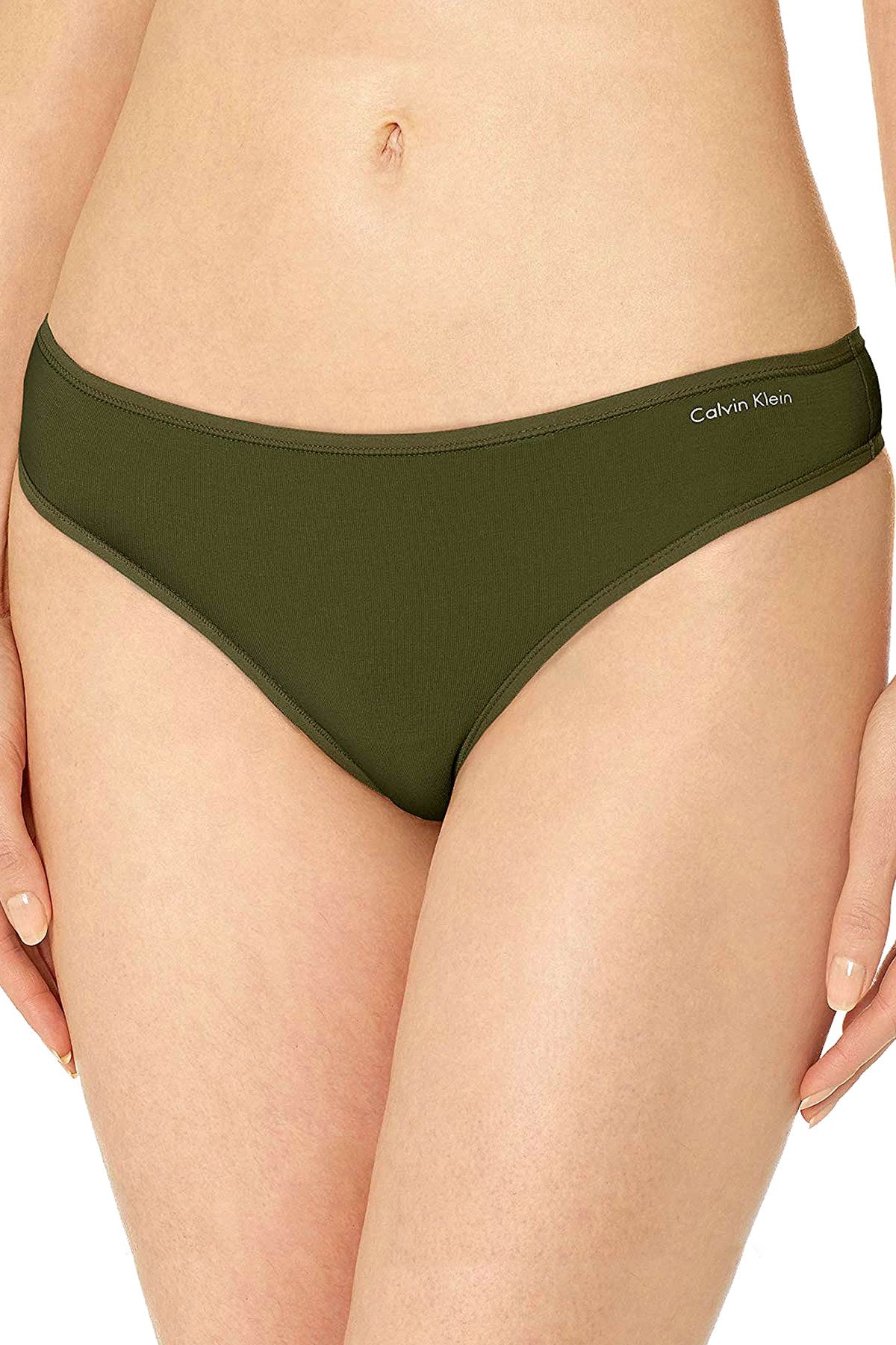 Calvin Klein Beetle-Green Form Cotton Thong