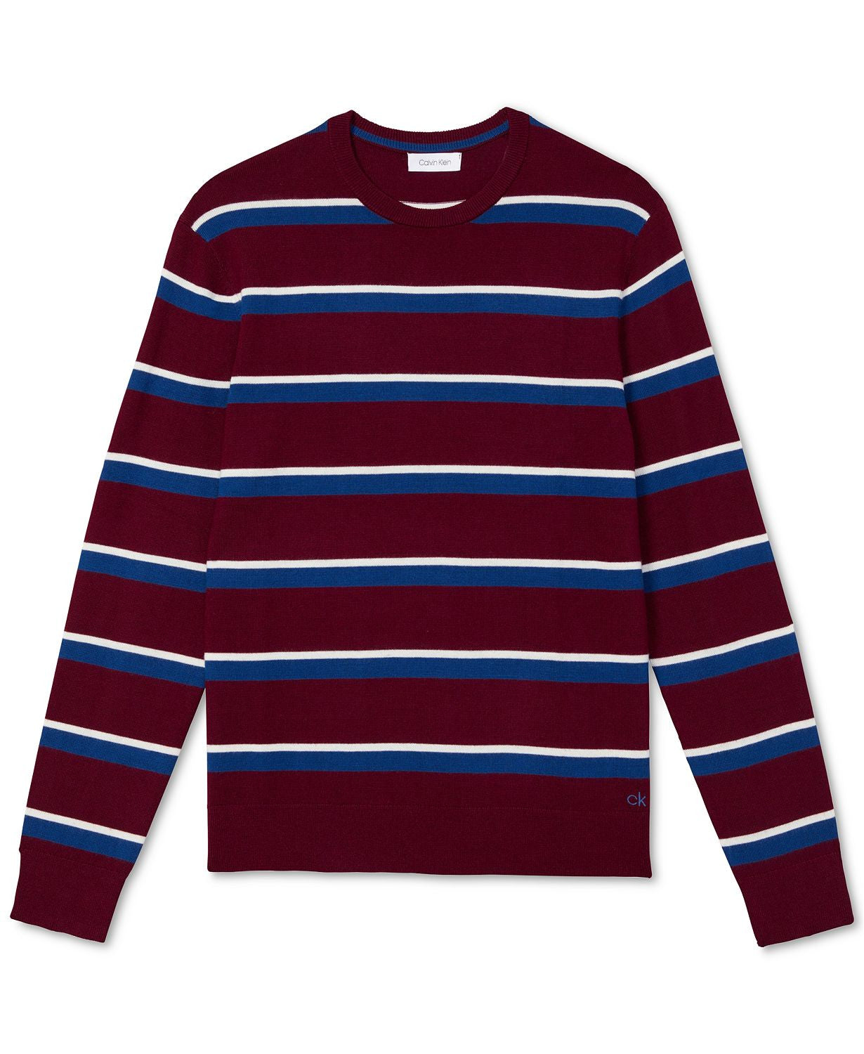 Calvin Klein Bi-color Striped Sweater Heartwood Red