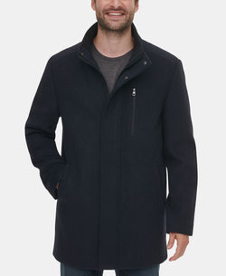 Calvin Klein Big & Tall Classic Wool Overcoat True Navy thumbnail 3