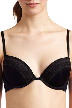 Calvin Klein Black/Black Perfectly-Fit Signature Push-Up Bra thumbnail 2