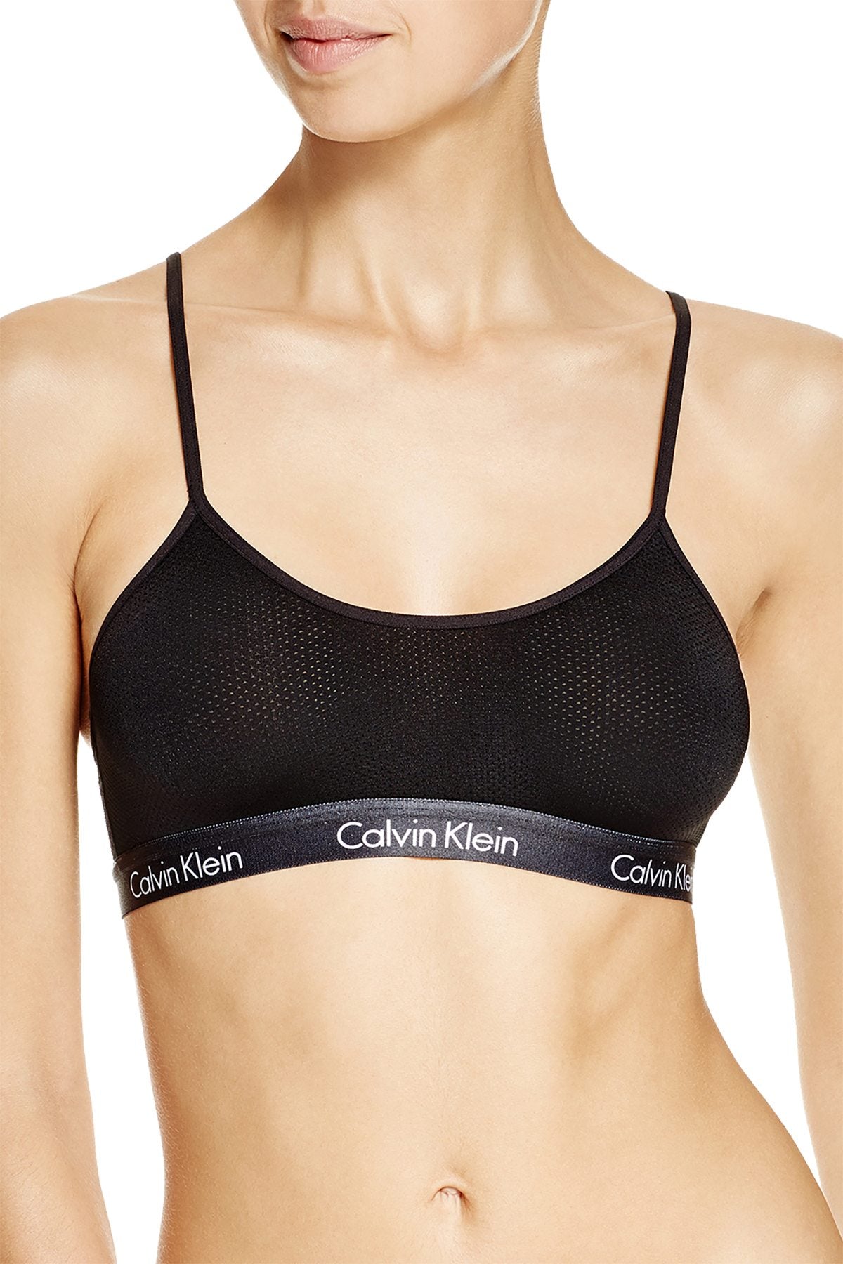 Calvin Klein Black CK-One Low-Impact Micro-Mesh Bralette