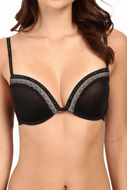 Calvin Klein Black Flirty Signature Push-Up Bra thumbnail 2