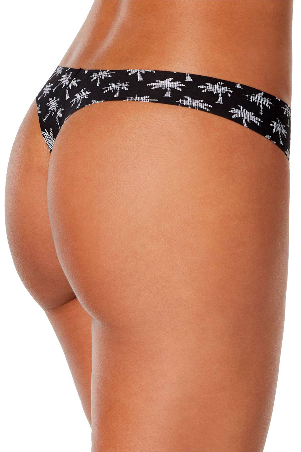 Calvin Klein Black Fools-Paradise Printed Invisibles Thong