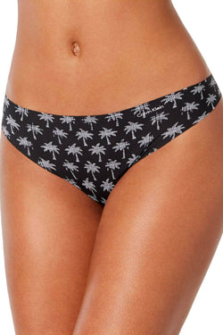 Calvin Klein Black Fools-Paradise Printed Invisibles Thong thumbnail 1