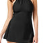 Calvin Klein Black High-Neck Twist-Front Swimdress