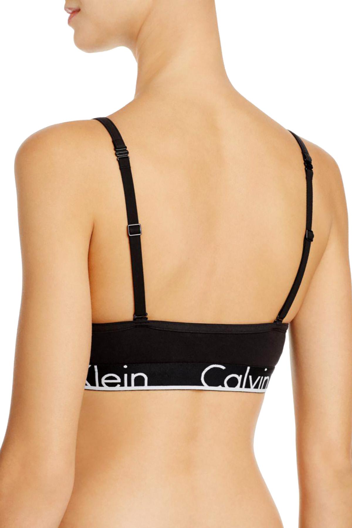 Calvin Klein Black ID Cotton Logo Triangle Bralette