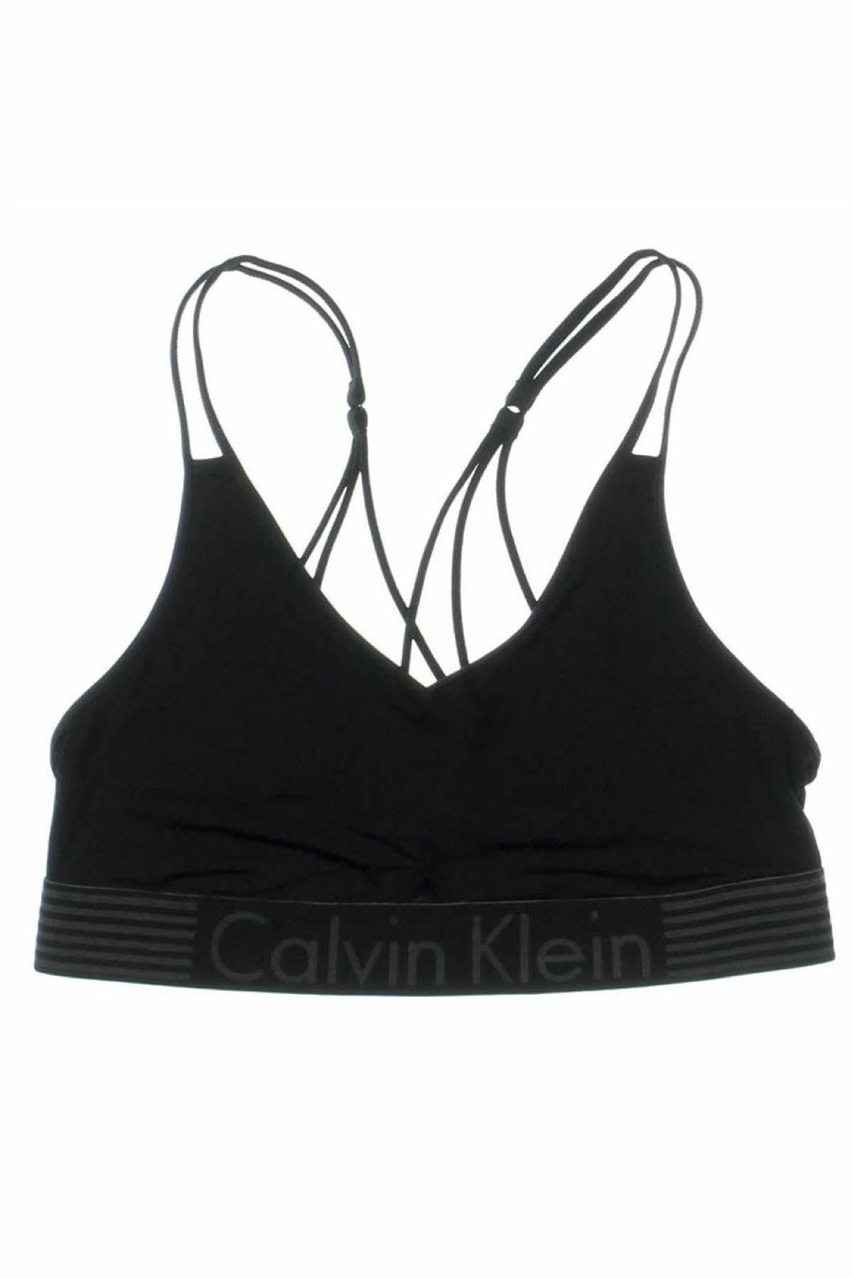 Calvin Klein Black Iron Strength Logo Bralette
