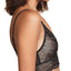 Calvin Klein Black Label Crackled Lace Triangle Bralette in Black