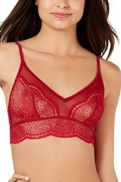 Calvin Klein Black Label Crackled Lace Triangle Bralette in Ember Blaze thumbnail 1