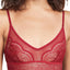 Calvin Klein Black Label Crackled Lace Triangle Bralette in Ember Blaze