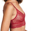 Calvin Klein Black Label Crackled Lace Triangle Bralette in Ember Blaze