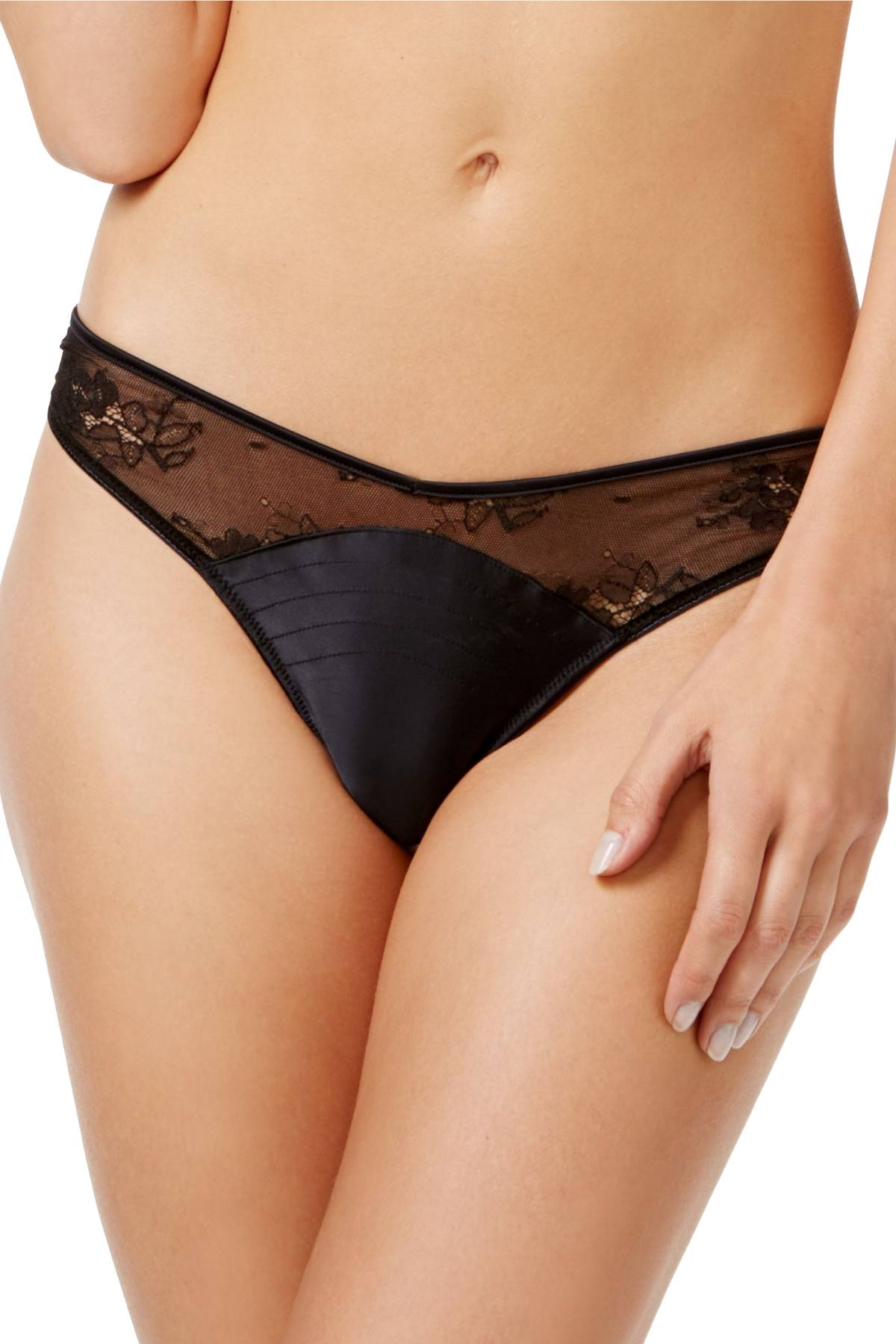 Calvin Klein Black Label Darling Thong in Black