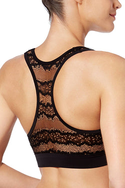 Calvin Klein Black Label Lace Electric Unlined Bralette in Black thumbnail 3