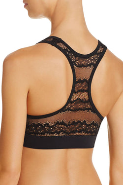 Calvin Klein Black Label Lace Electric Unlined Bralette in Black thumbnail 4