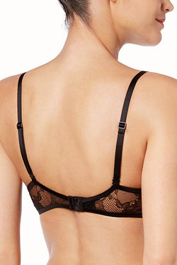 Calvin Klein Black Label Obsess Plunge Push Up Bra in Black thumbnail 3