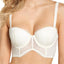 Calvin Klein Black Label Rose Lace Strapless Longline Bra in Ivory