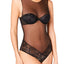 Calvin Klein Black Label Spotted Floral Lace Bodysuit in Black