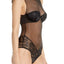 Calvin Klein Black Label Spotted Floral Lace Bodysuit in Black
