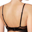 Calvin Klein Black Label Unlined Triangle Floral Lace Bralette in Black
