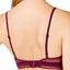 Calvin Klein Black Label Unlined Triangle Floral Lace Bralette in Bright Plum