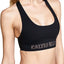 Calvin Klein Black Laser Logo Racer Zip-Back Bralette
