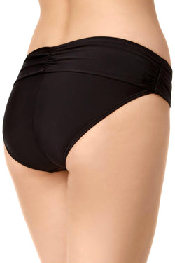 Calvin Klein Black Liquid Ruched Waist Bikini Bottom thumbnail 2