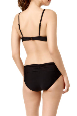 Calvin Klein Black Liquid Ruched Waist Bikini Bottom thumbnail 4