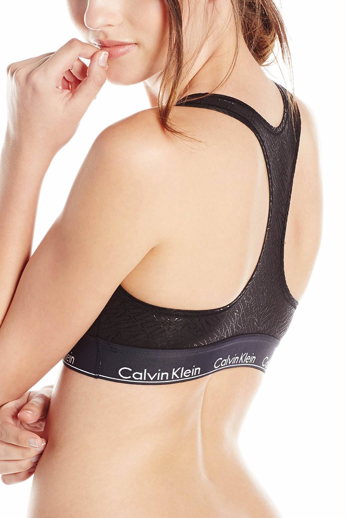 Calvin Klein Black Logo Modern Bralette, Bikini & Hair Tie Set